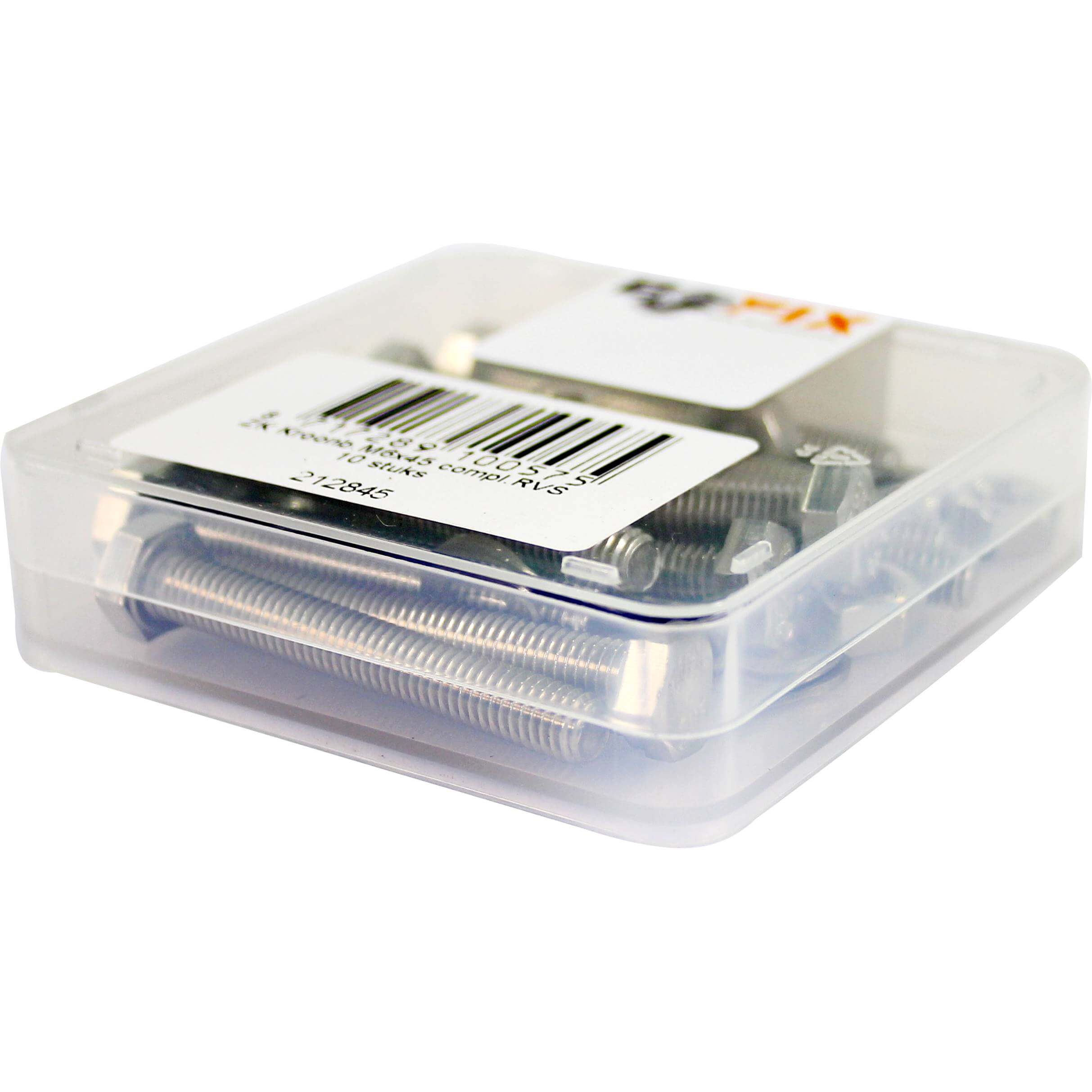 Bofix Box Crown Bolt M6x45 Complete Stainless Steel (10 Pieces)