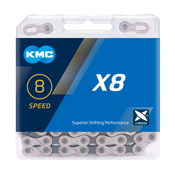 KMC Chain X8 Silver/Grey 114 Links