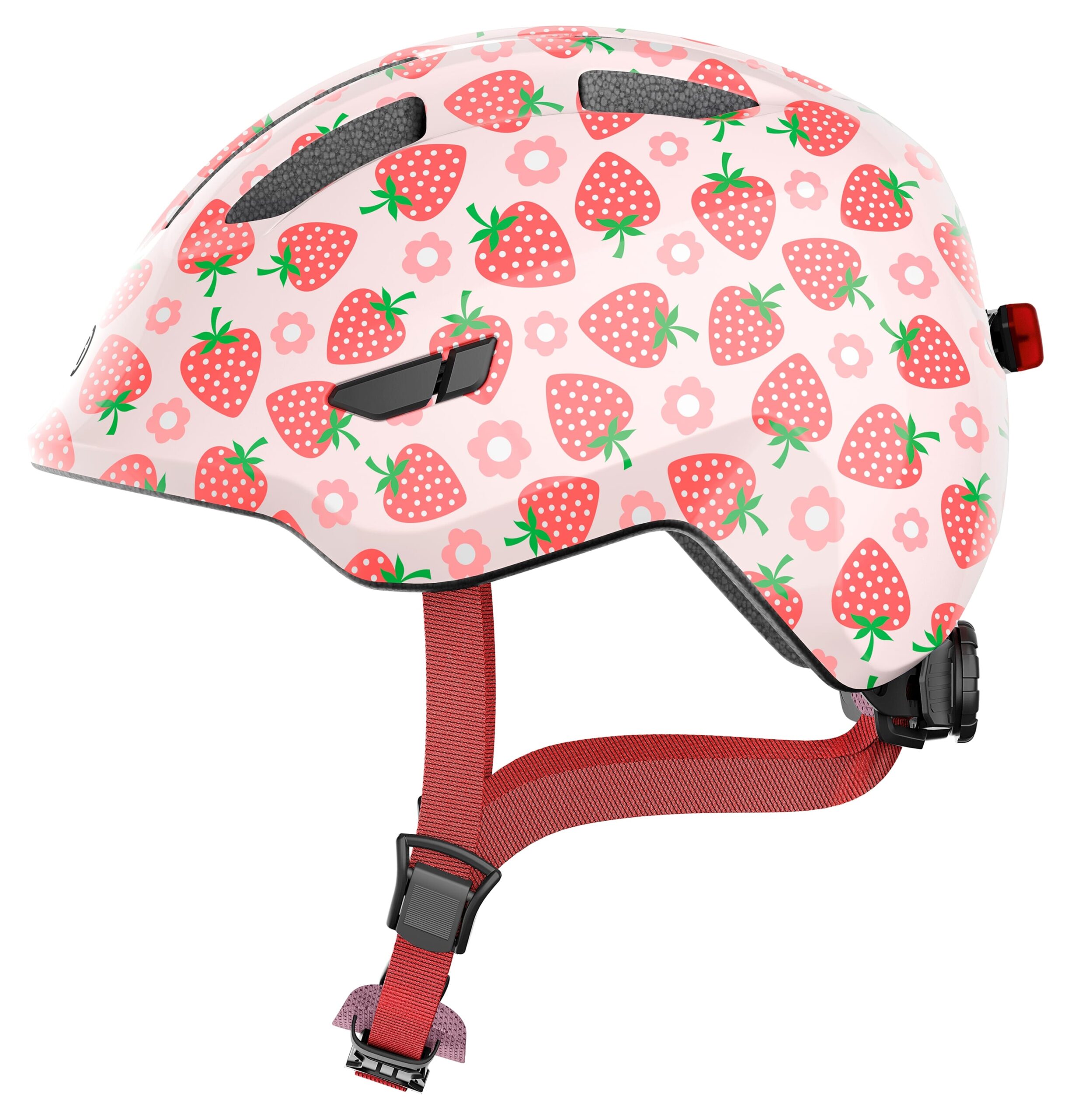 Abus Helmet Smiley 3.0 LED Rose Strawberry M 50-55cm