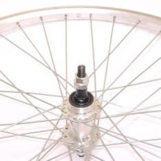 Roland Rear Wheel 26 x 1.75 Fixed Freewheel Silver Zinc Spokes