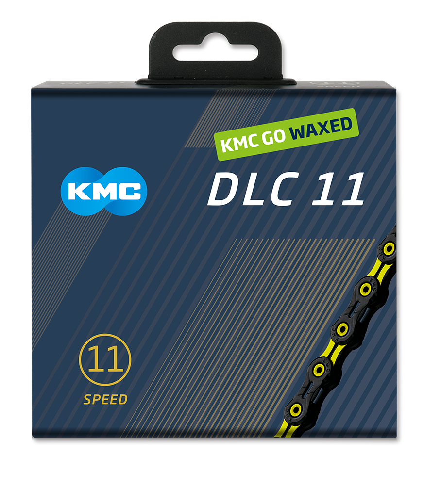 KMC Chain DLC11 Black/Yellow 118s Waxed