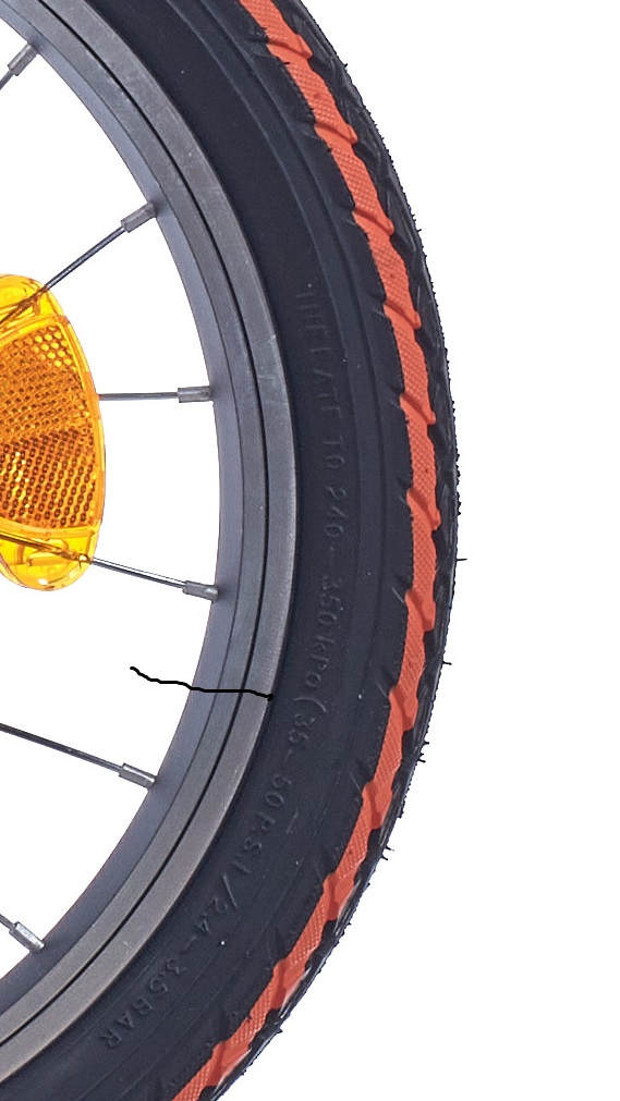Deli Tire Btb SA-206 16 x 1.75 Zw Orange Stripe