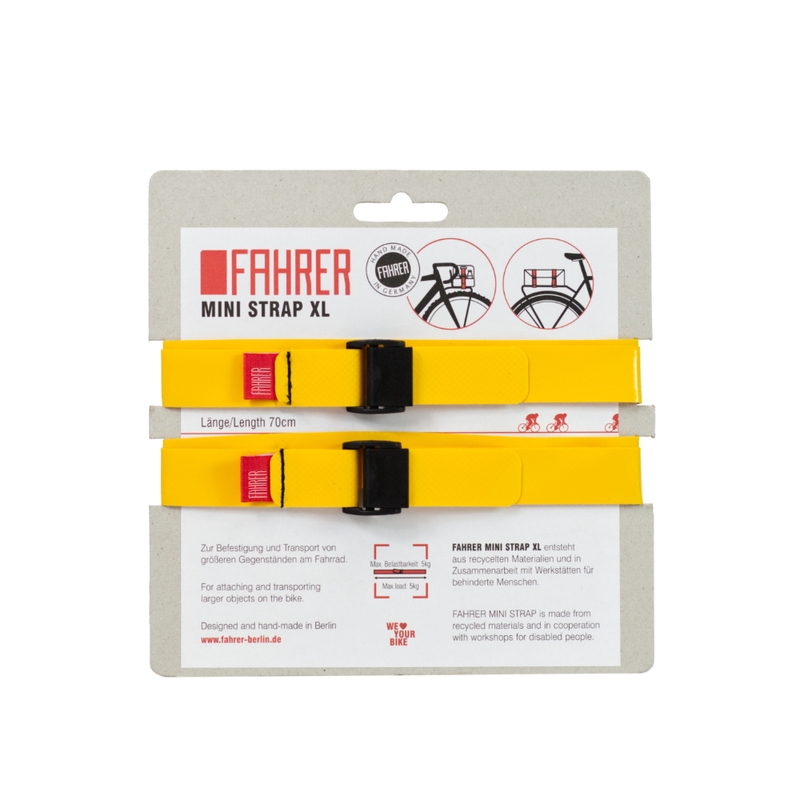 FAHRER Cargo Mini Strap XL 70x2cm Yellow (2 Pieces) FAHRER Cargo Mini Strap XL 70x2cm Yellow (2 Pieces)