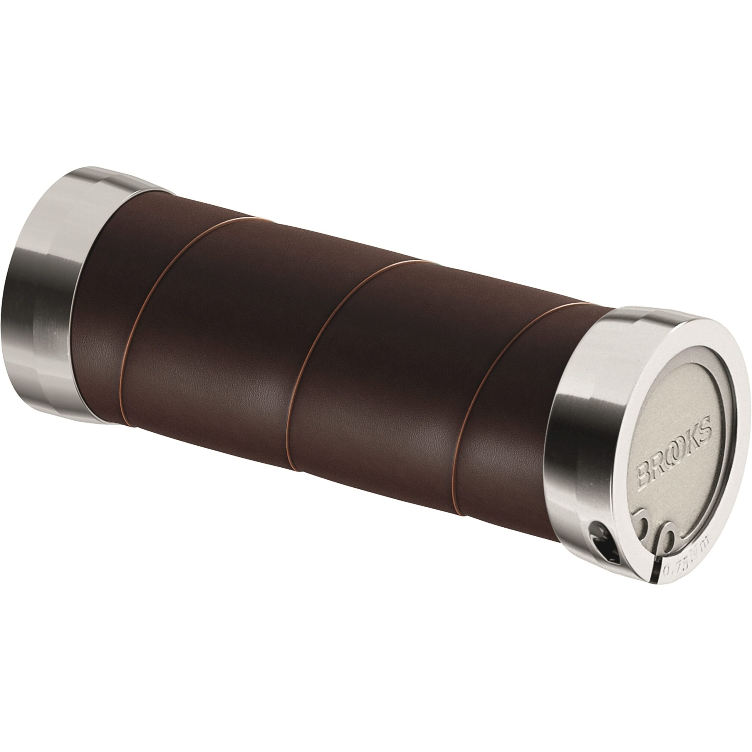 Brooks Handles Slender Leather Grips 100mm Brown