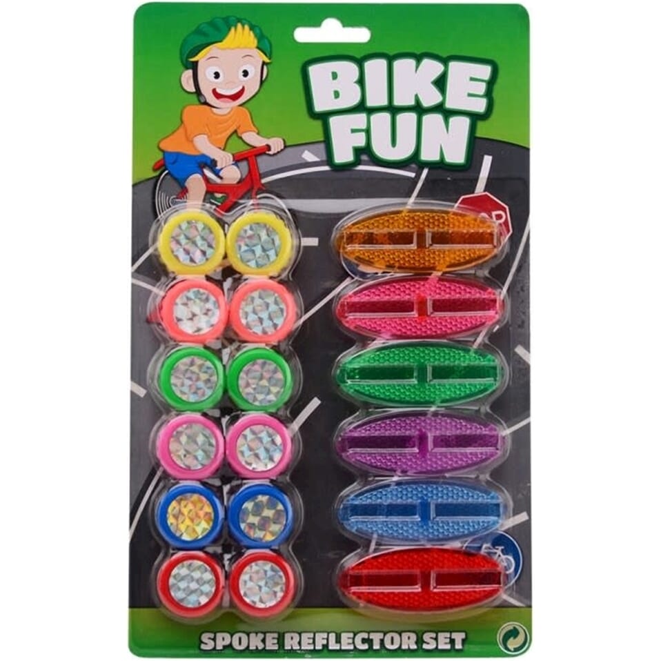 Bike Fun Spoke Reflectors 18 Pieces On Card Bike Fun Spoke Reflectors 18 Pieces On Card