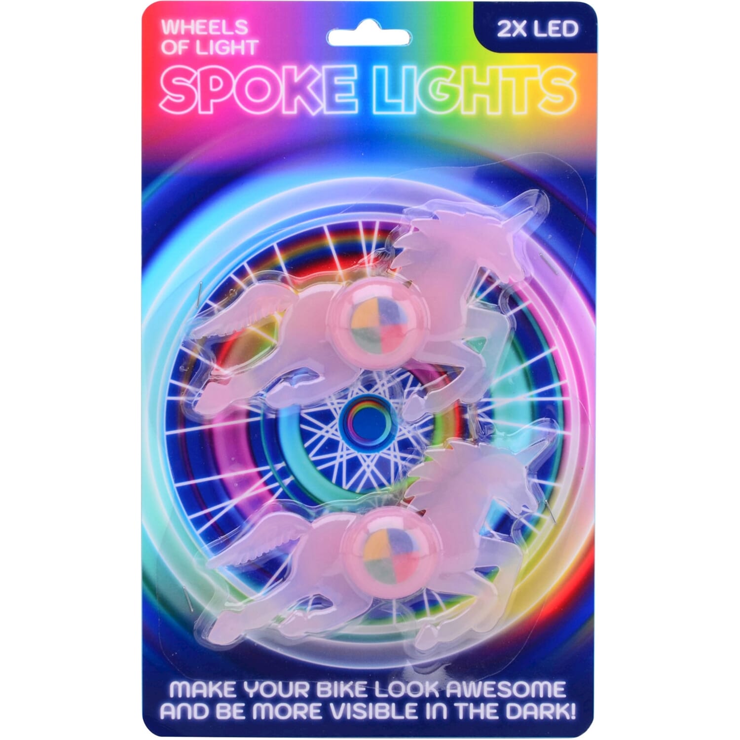 Wheels of Light Spoke Lighting Unicorn 2 Pieces on Card Wheels of Light Spoke Lighting Unicorn 2 Pieces on Card