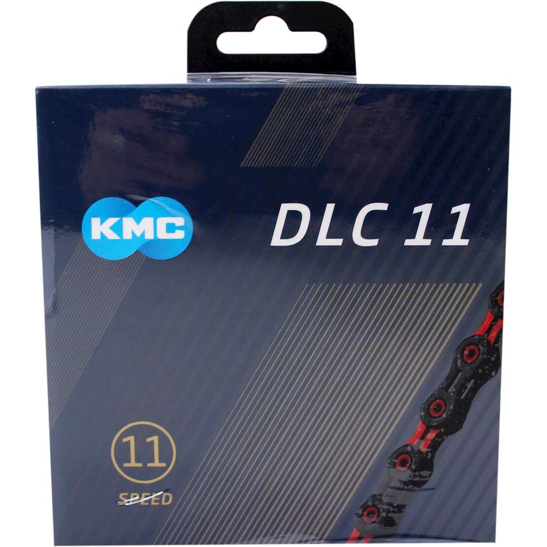 KMC Chain DLC11 Black Red 118 Links