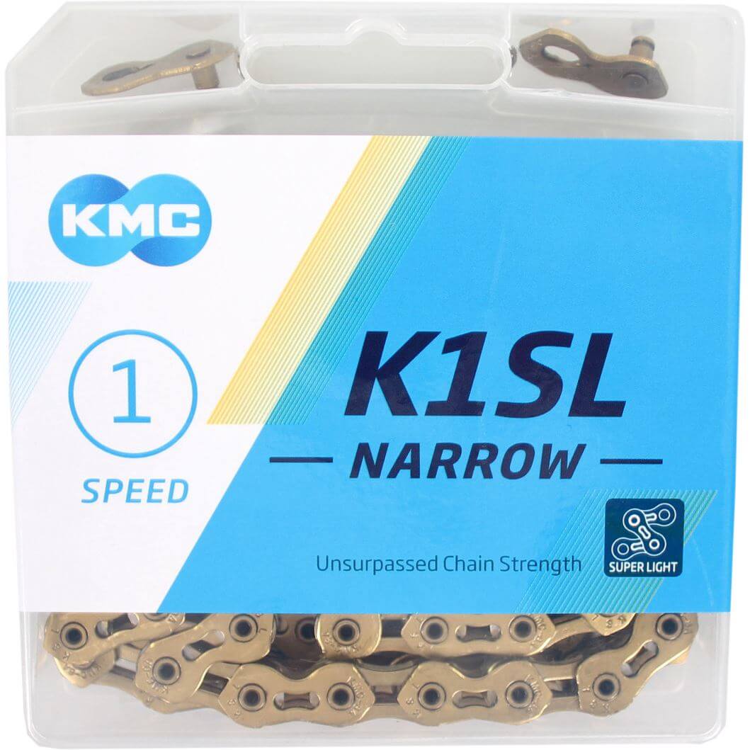 KMC Chain K1SL 3/32 Narrow Gold 100 Links
