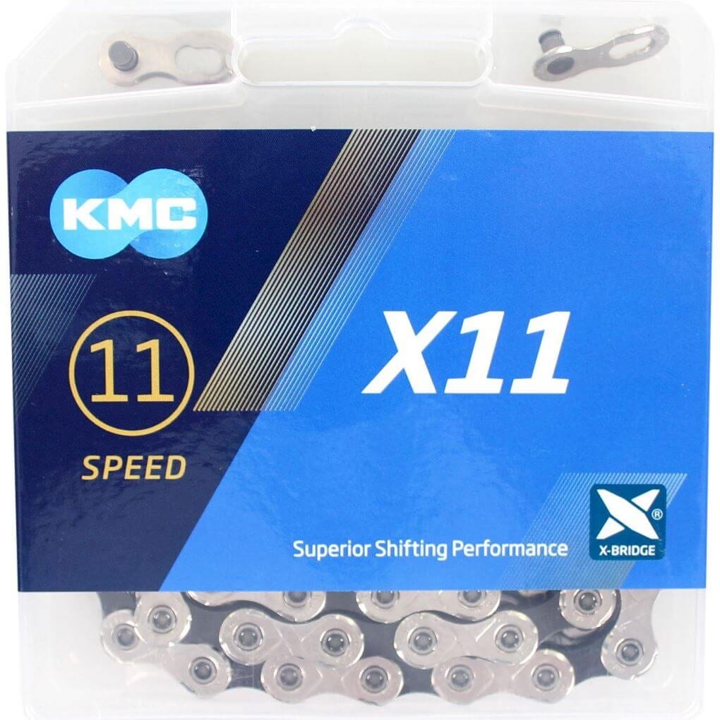 KMC Chain X11 Silver Black 114 Links