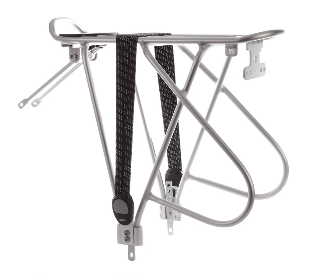 Massload Adjustable Rear Carrier With Spider Strap Silver