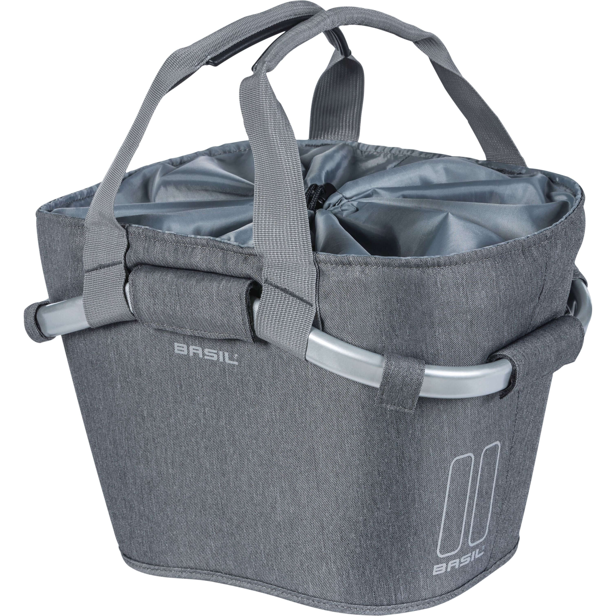 Basil Mand Front 2Day Carry All KF 15L Grey Melee 20x26x19cm