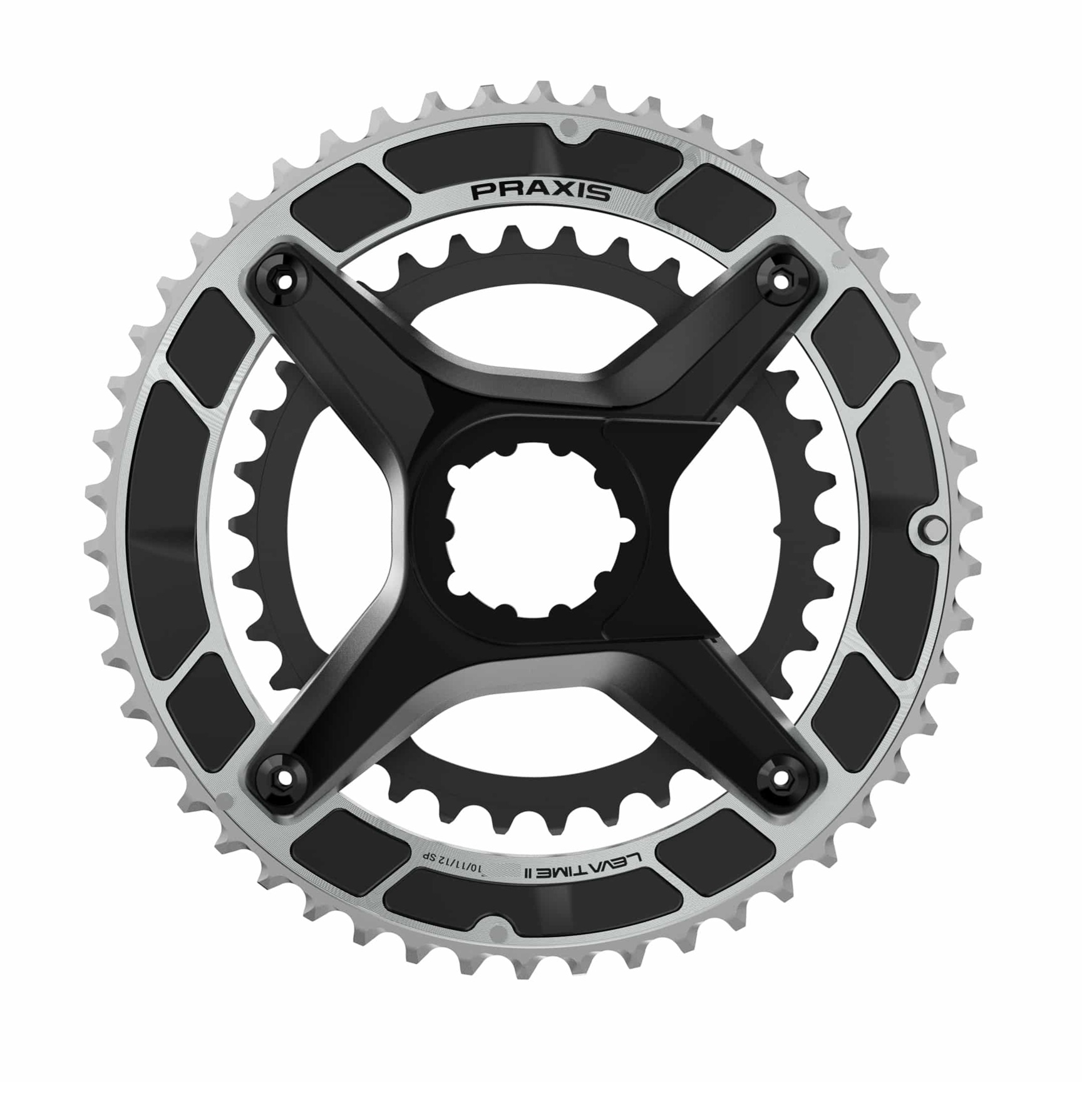 Praxis Chainring LT2 Xring/Spider Kit 53/39 Black/Silver