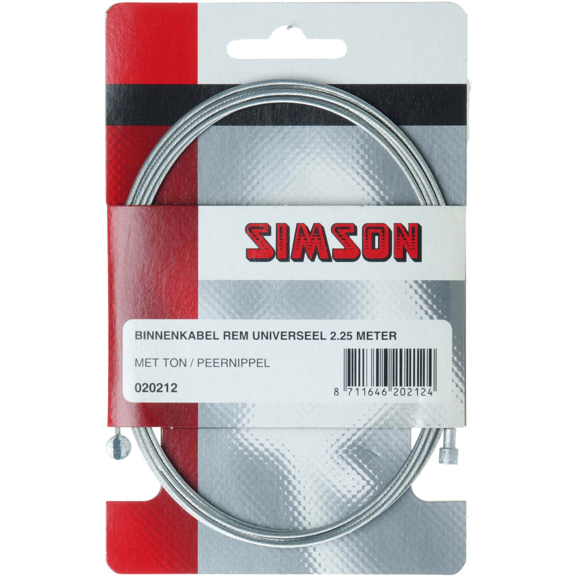 Simson Brake Inner Cable 2.25m 2 Nipples Barrel/pear