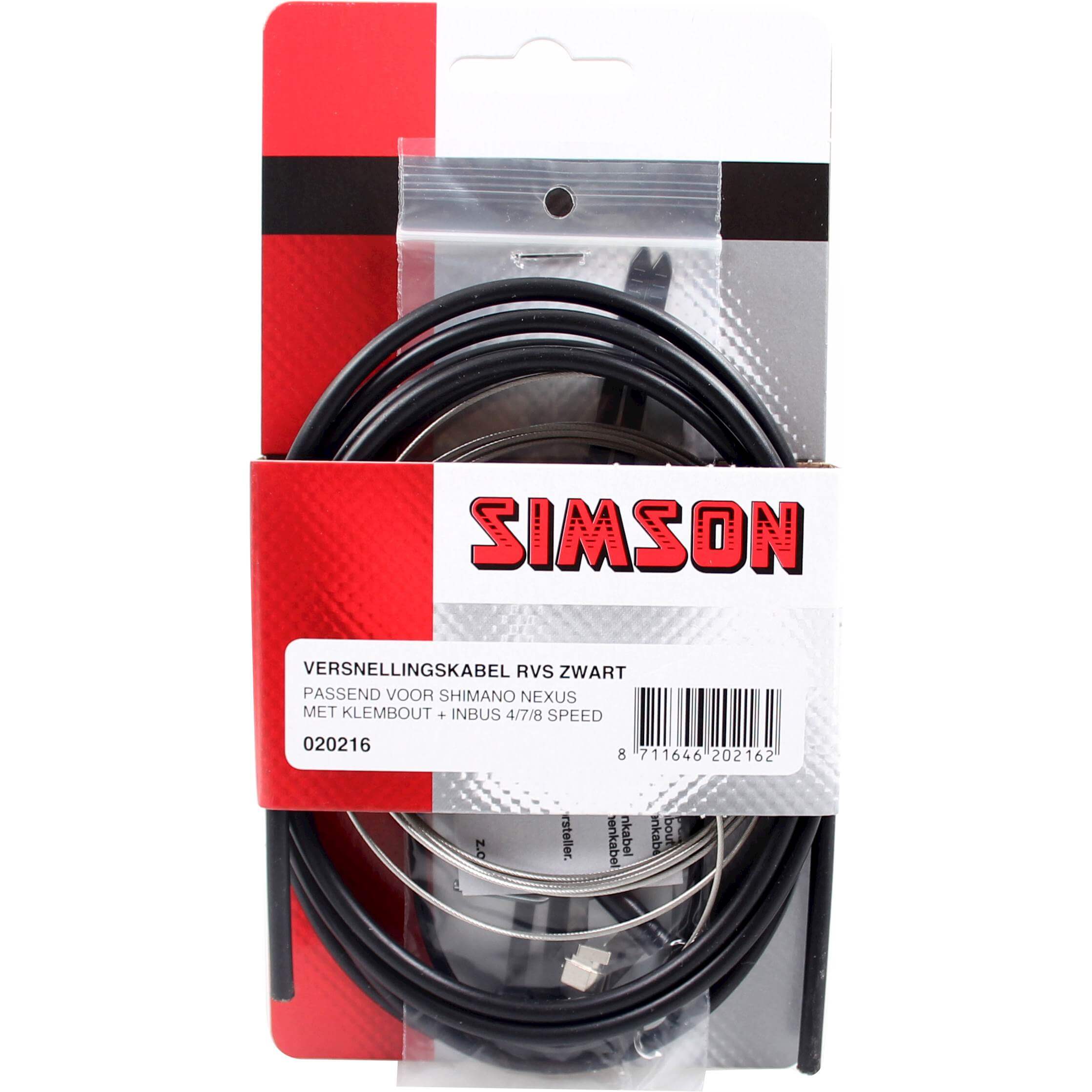 Simson Shift Cable Nexus Stainless Steel Black