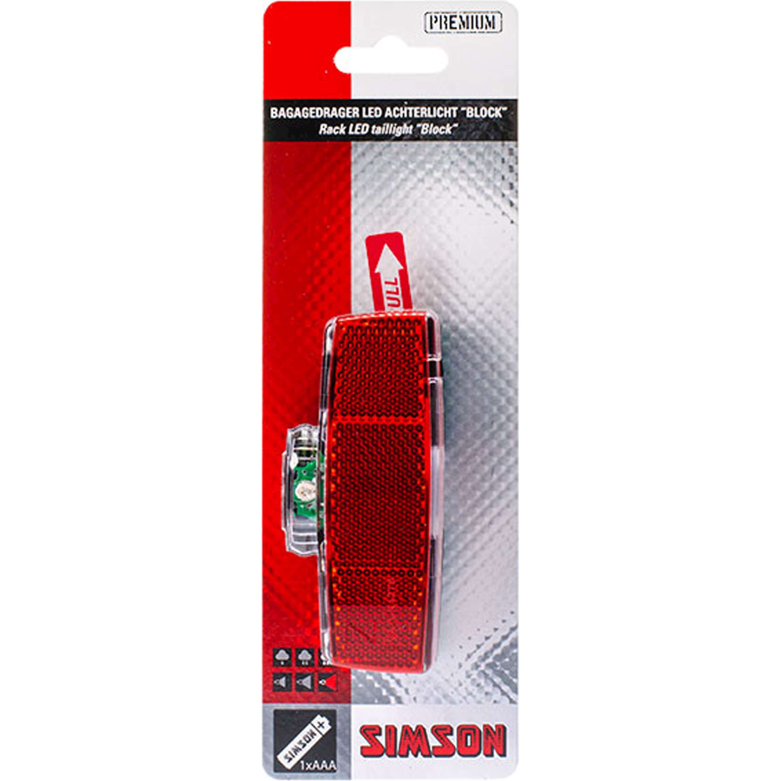 Simson Tail Light Block Battery 80mm