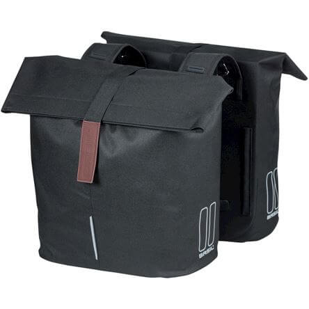 Basil Double City Bicycle Bag Black 28-32L