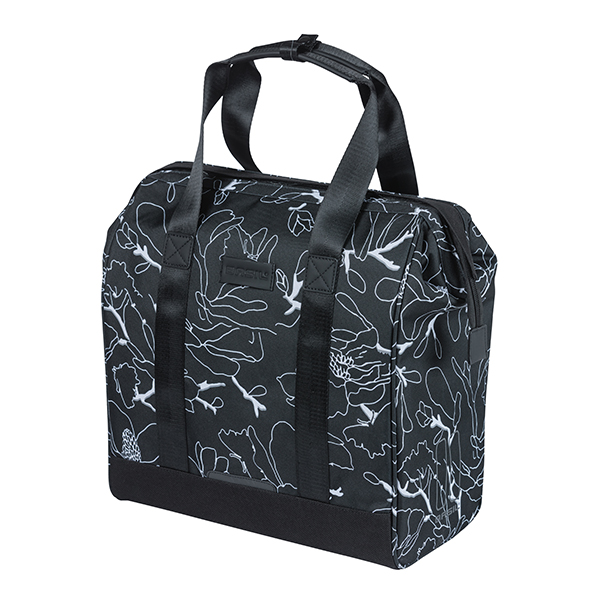 Basil Grand Flower Bike Shopper MIK Hooks 23L Black
