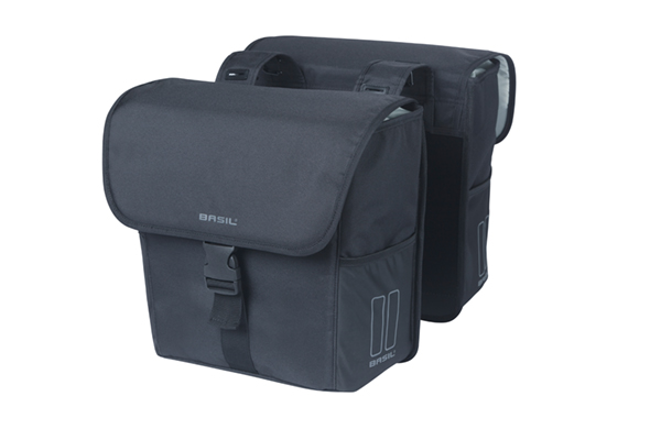 Basil Double Bike Bag Go Black 32L