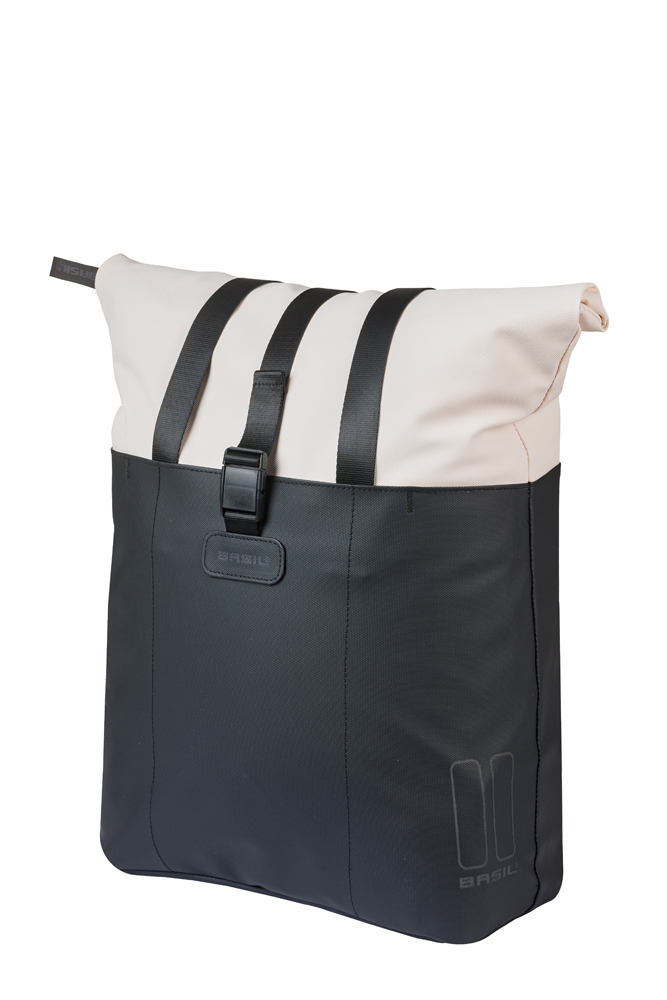 Basil Shoppertas Vive MIK Hooks Broken White/Black 15-20L