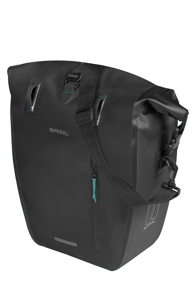 Basil Single Bike Bag Rivo L MIK Hooks Black 25-31L