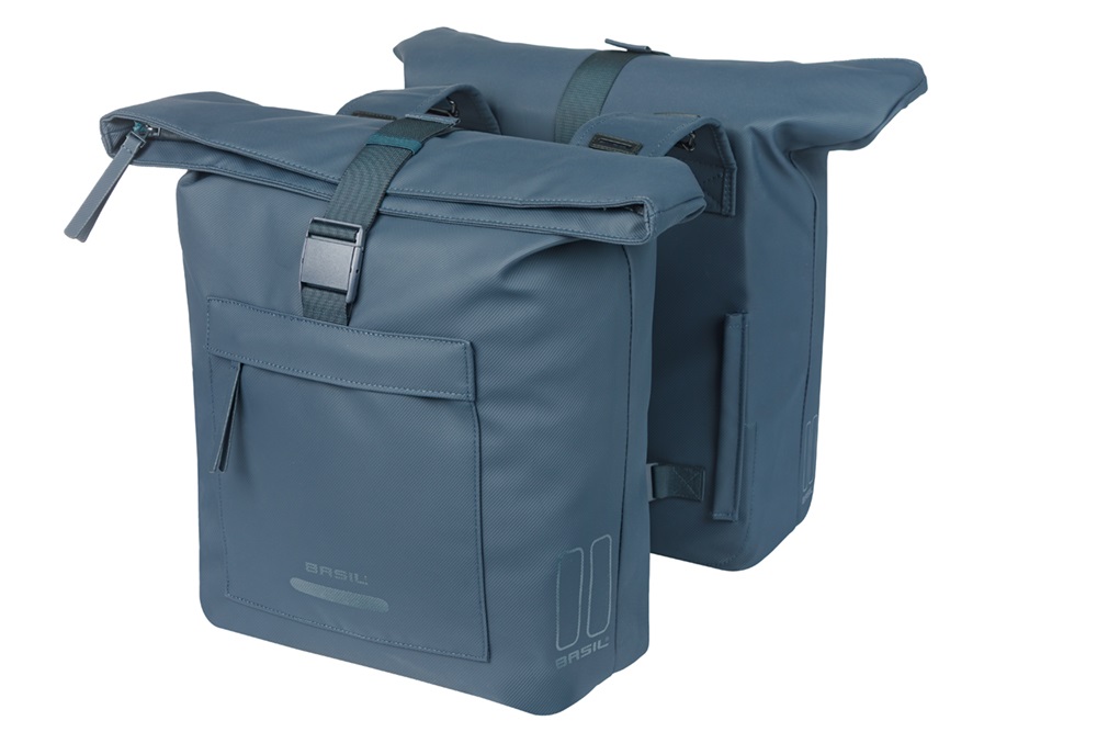 Basil Double Bike Bag Brooklyn Marine Blue 41L