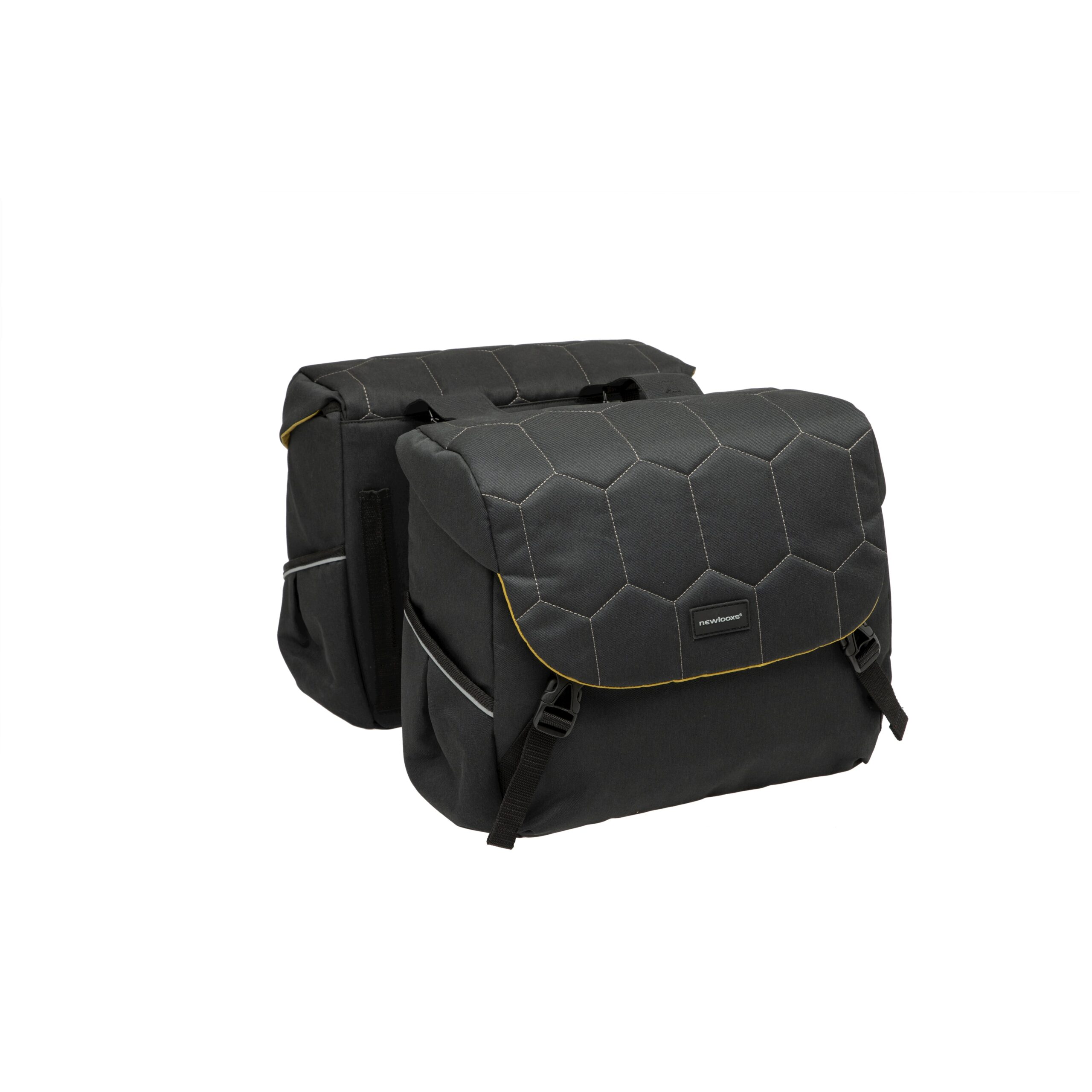 New Looxs Double Bike Bag Mondi Joy Quilted Black 38L