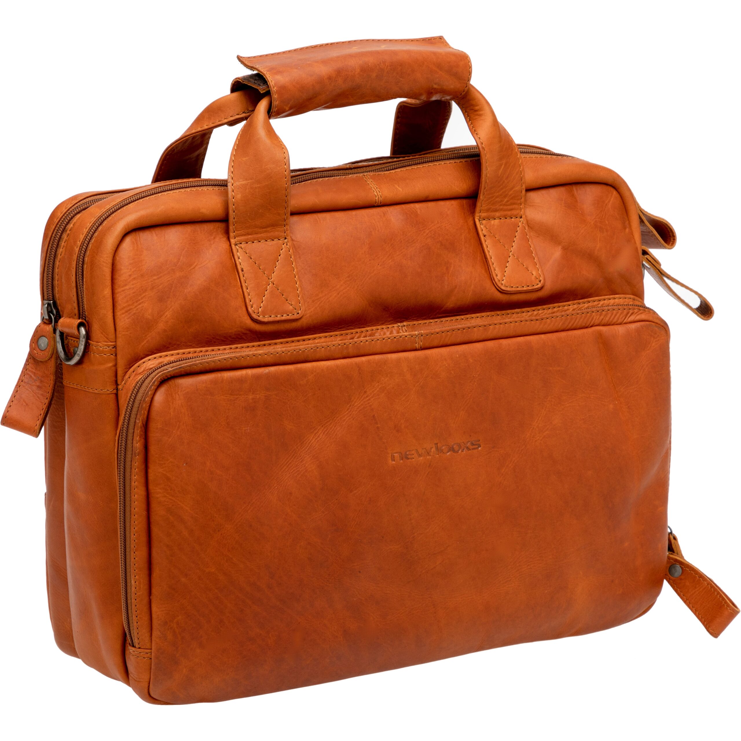 New Looxs Laptop Bag Cali Leather Cognac 17L 15 Inch