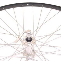 Roland Front Wheel 28 Dropout AS26 Black Zinc Spokes